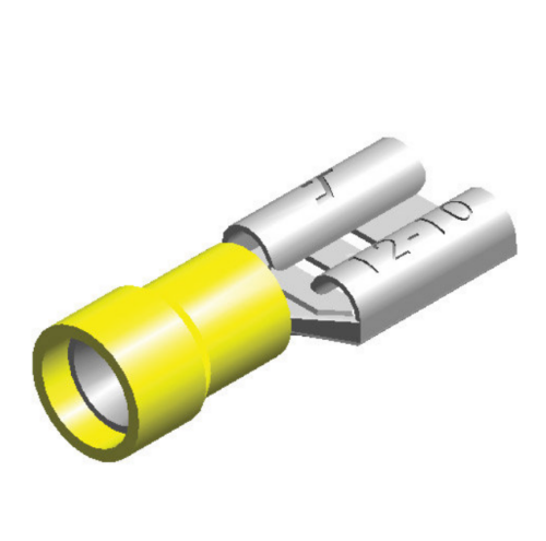 YELLOW TERM F-SPADE DYNAMO 9.5mm (25)