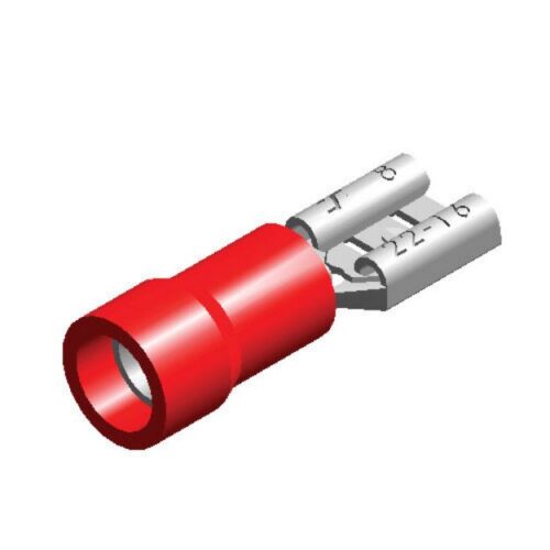 RED TERM F-SPADE SPEAKER 2.8mm (25)